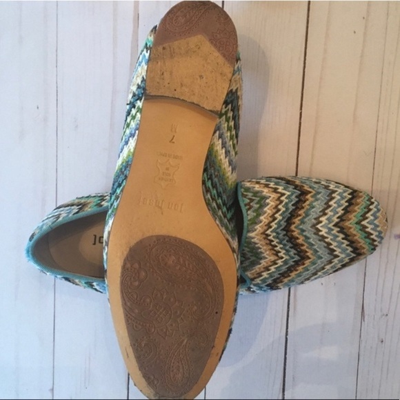 Jon Josef gatsby blue multi raffia loafer - Picture 3 of 4